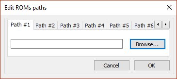 Edit ROMs paths