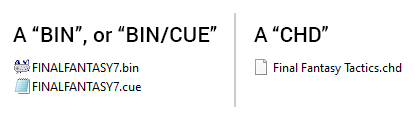 A BIN/CUE and CHD