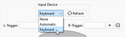 Select 'Keyboard' as the input device