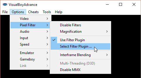 Selecting screen filters