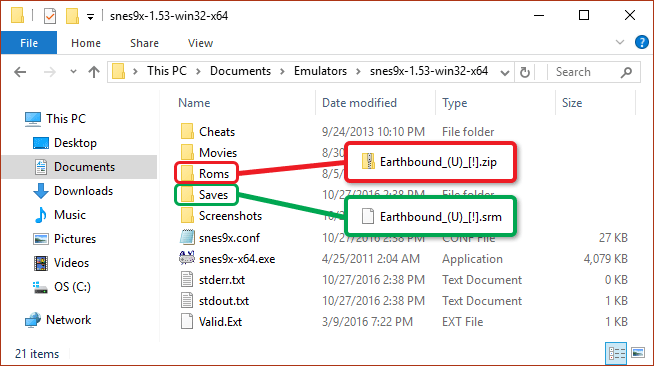 How to use SRM saves with Snes9X