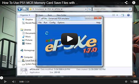PlayStation 1 MCR Memory Card File Tutorial on YouTube