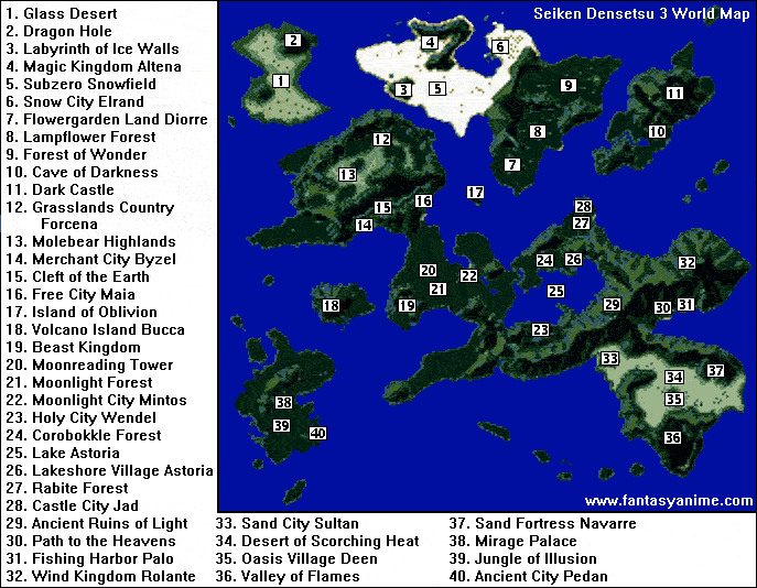 seiken densetsu 3 world map Seiken Densetsu 3 Secret Of Mana 2 World Map seiken densetsu 3 world map