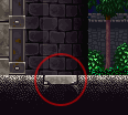 Location of castle's hidden entrance at beginning