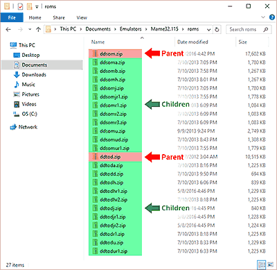 Parent ROMs and Orphan ROMs