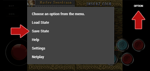 Select Option then Save State